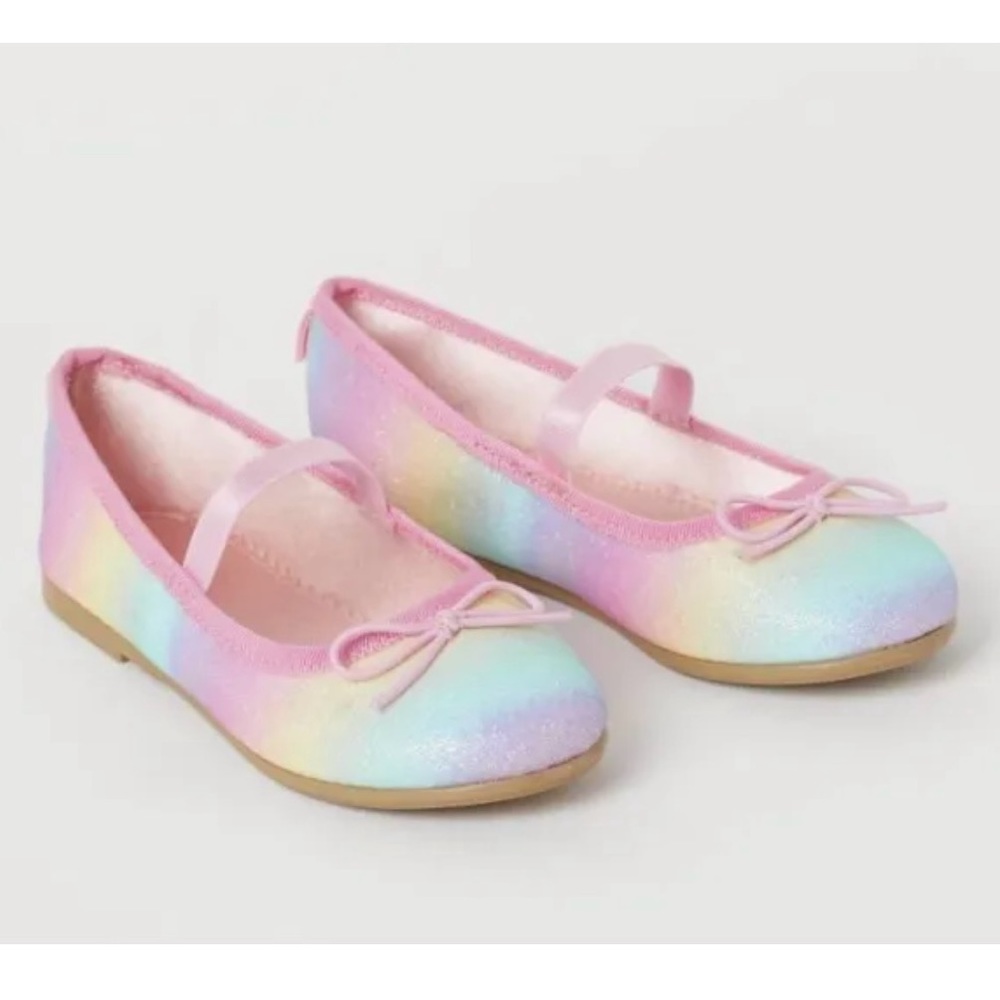 Girls H&M multicoloured ballet pumps size 25